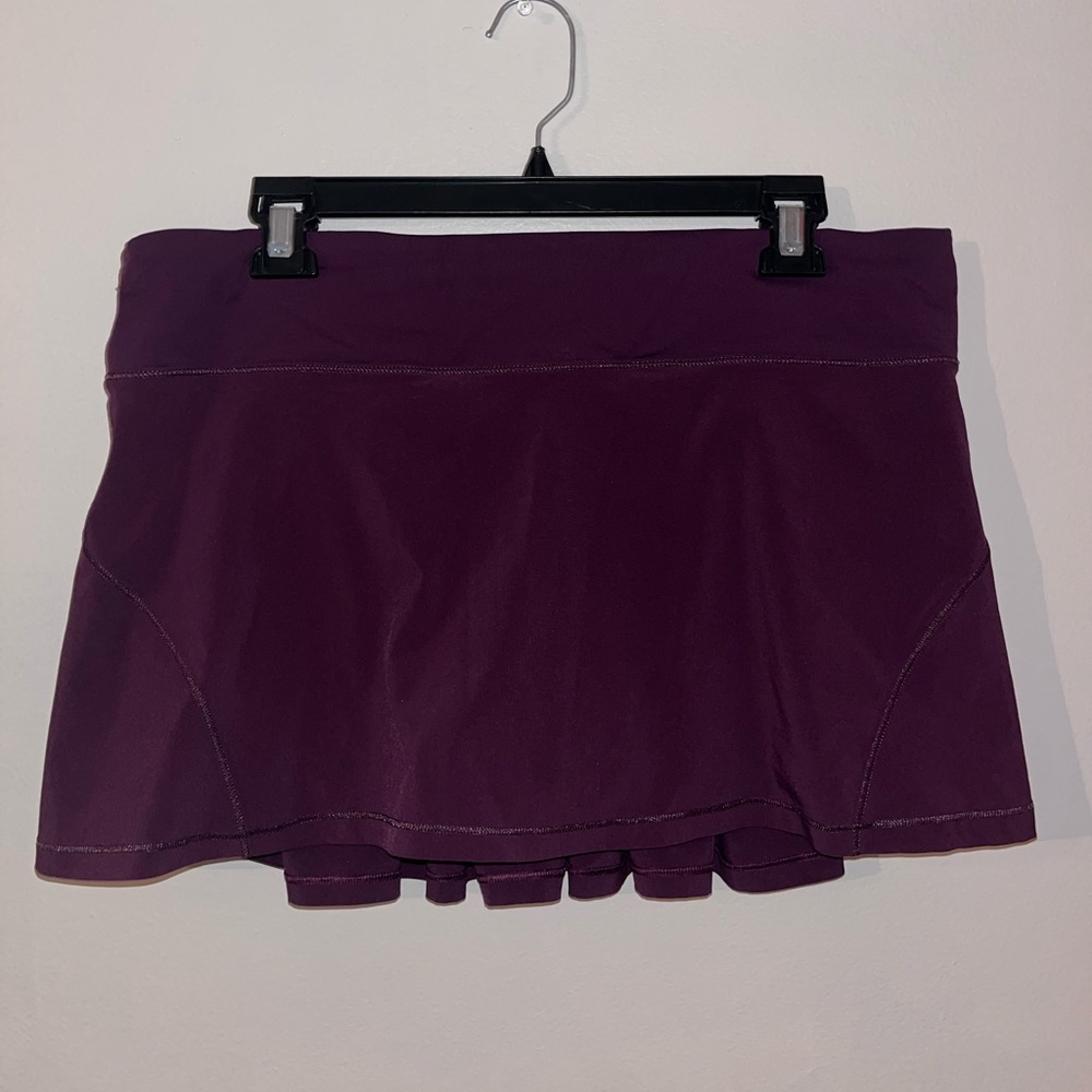 LULULEMON Circuit Breaker tennis skirt, purple eggplant color! size 10!